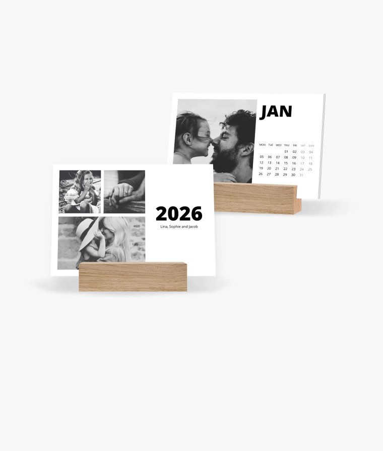 Desk calendar Black & White