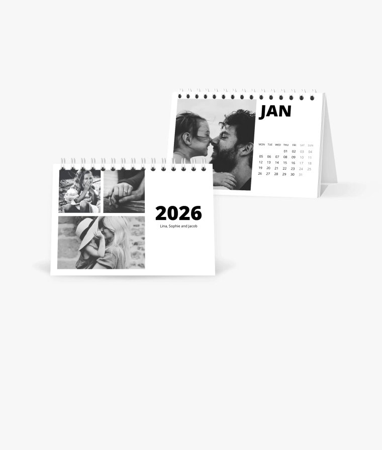 Desk calendar Black & White