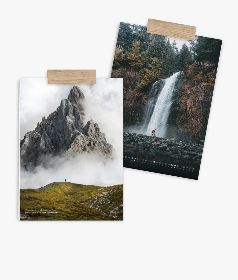 Wall calendar Landscapes
