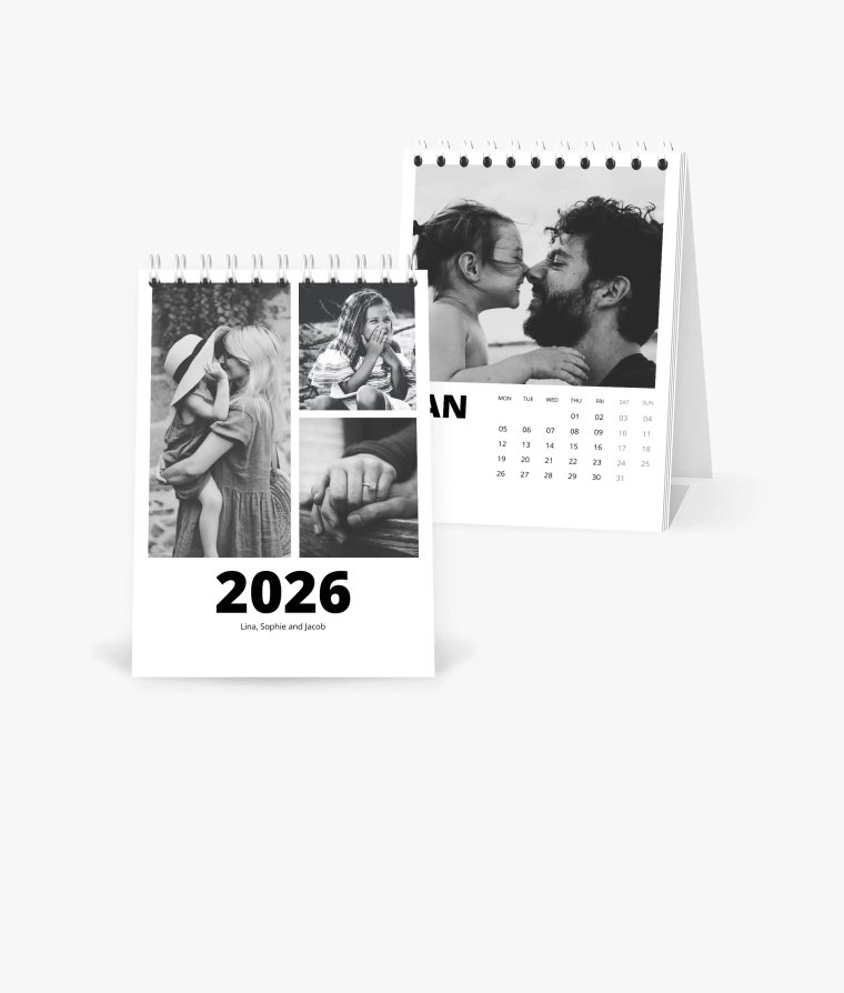 Desk calendar Black & White