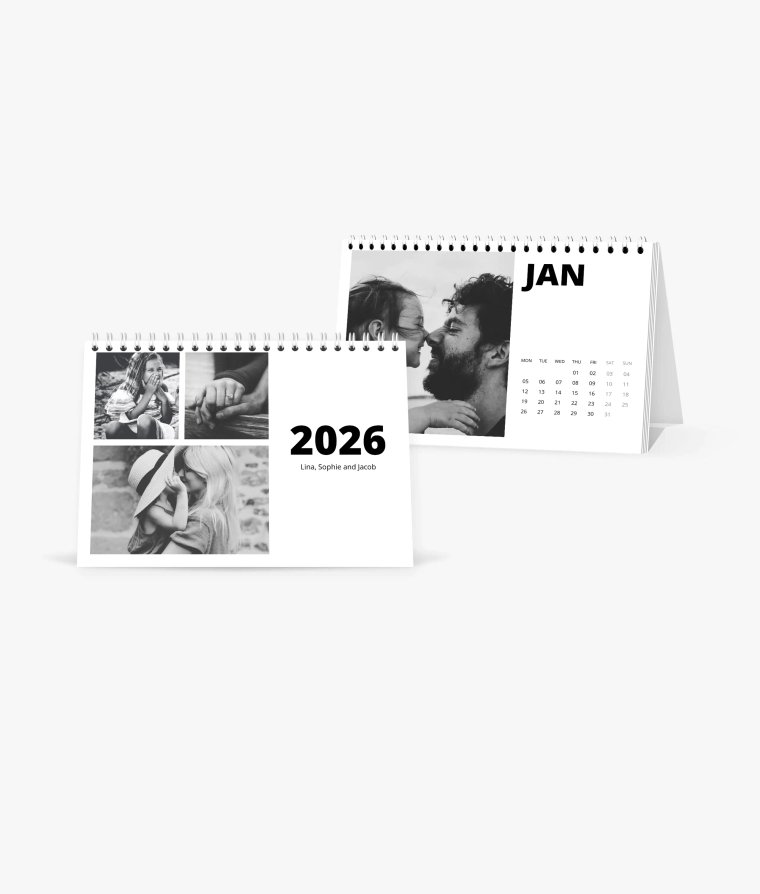 Desk calendar Black & White