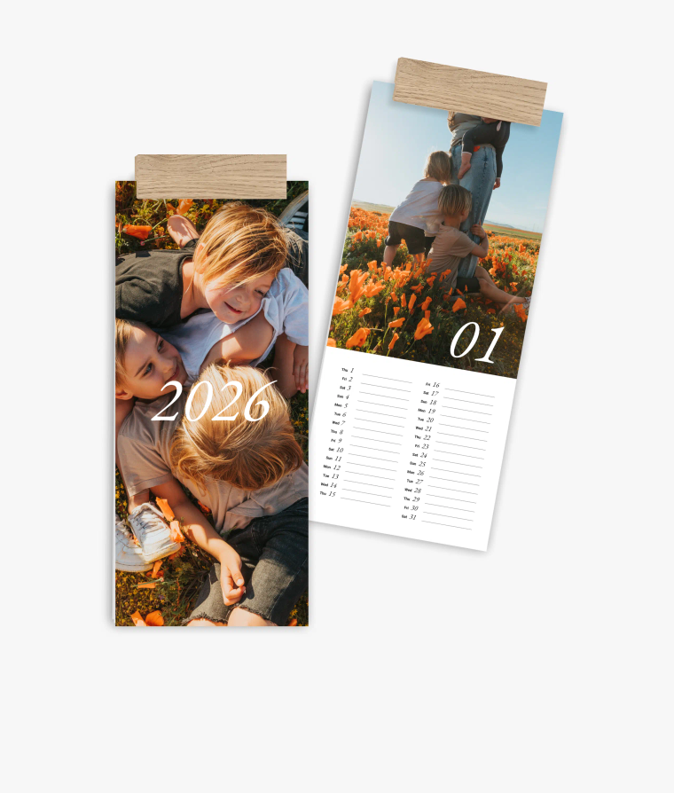 Vertical calendar We are Family