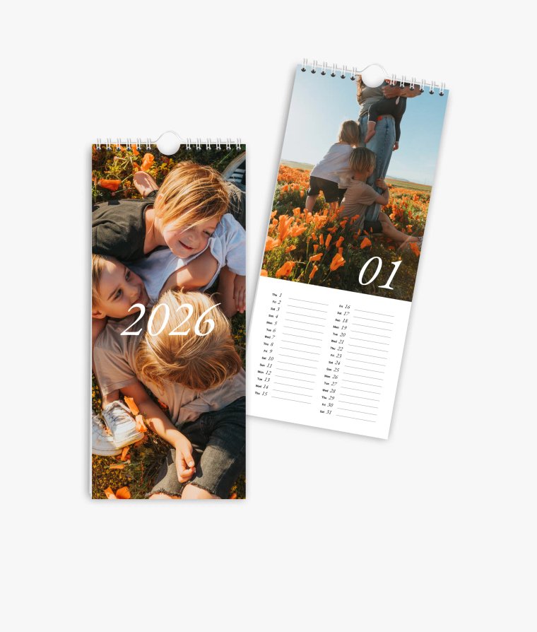 Vertical calendar We are Family