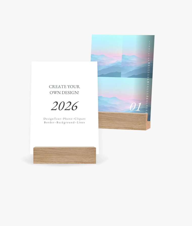 Desk calendar Simple Blanco