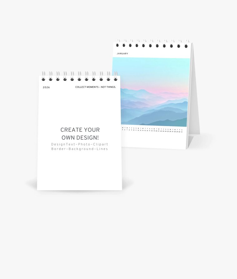 Desk calendar Plain Blanco