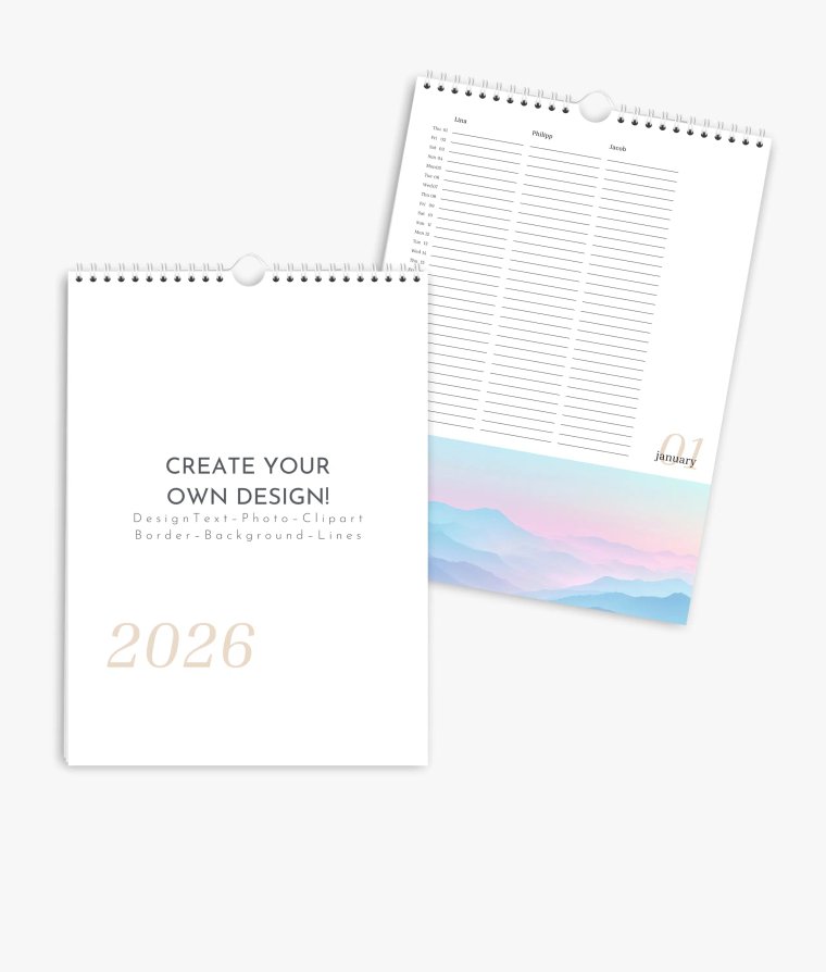 Family planner Editorial Blanco