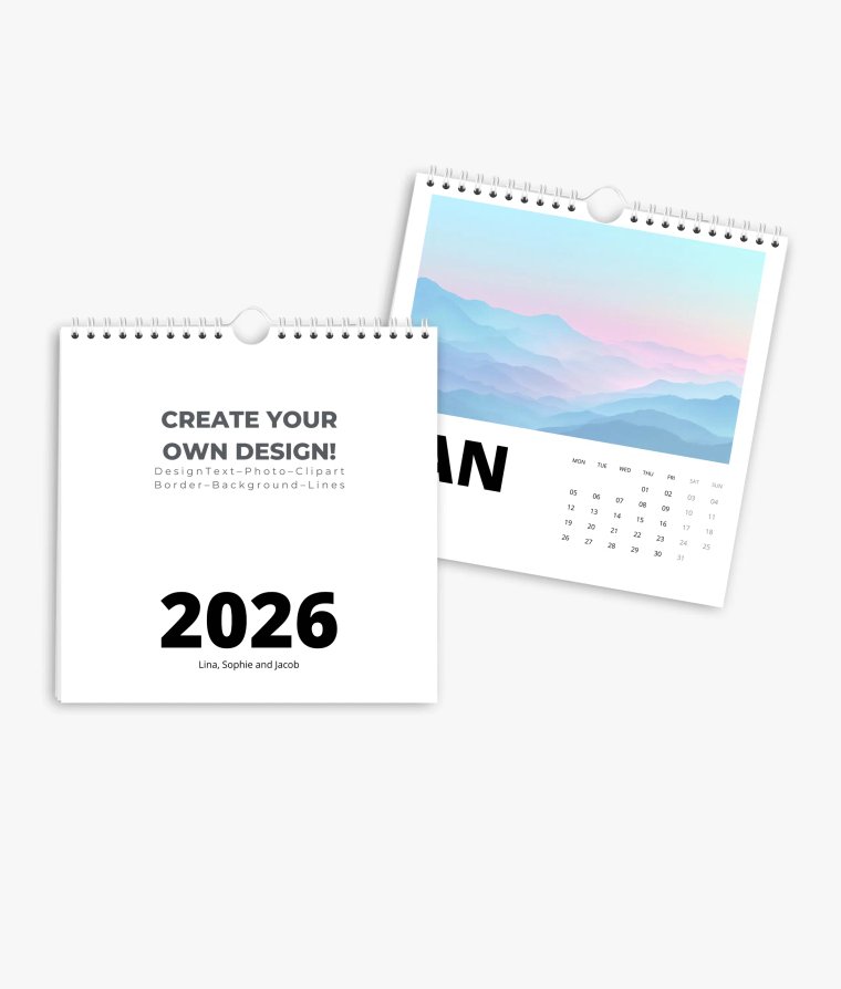 Wall calendar Modern Blanco
