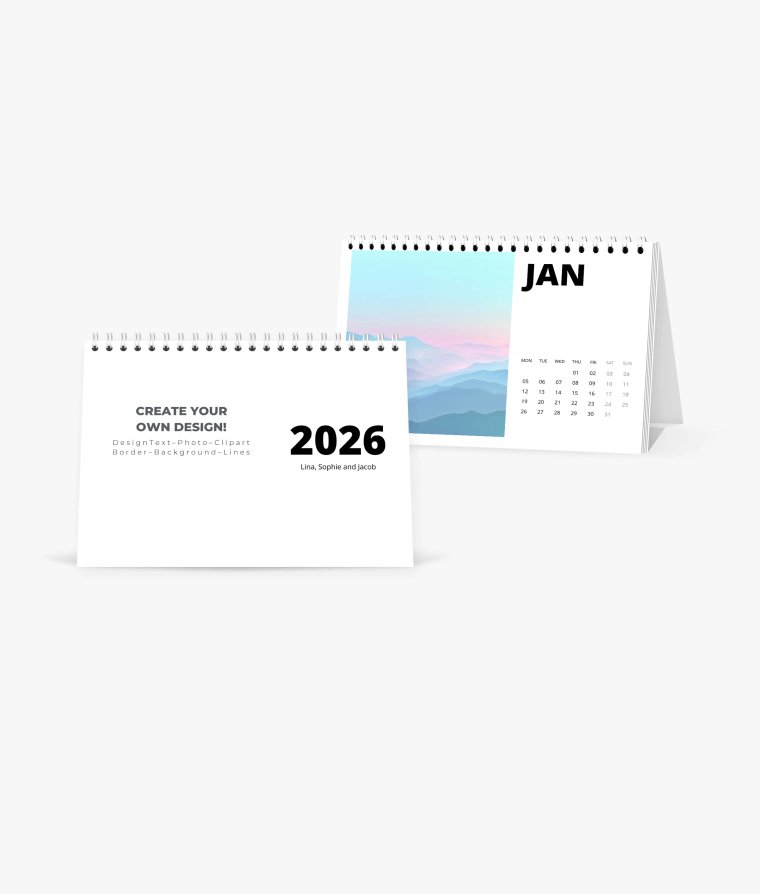 Desk calendar Modern Blanco