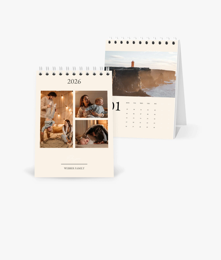 Desk calendar Golden