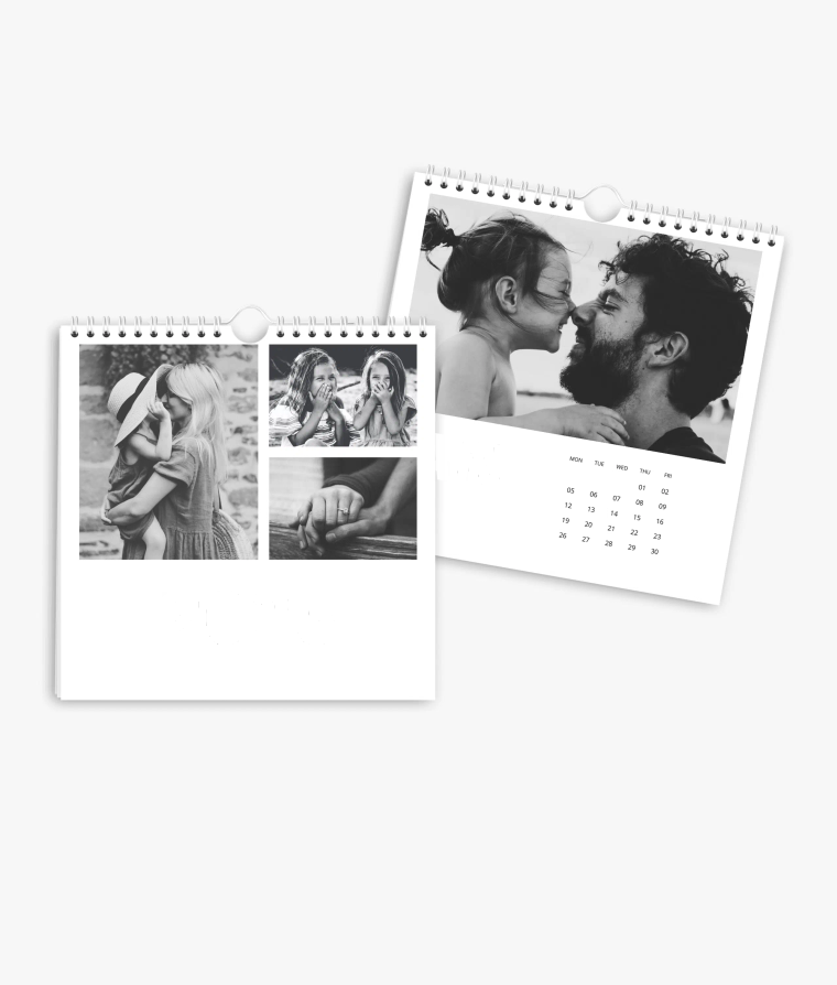 Wall calendar Black & White